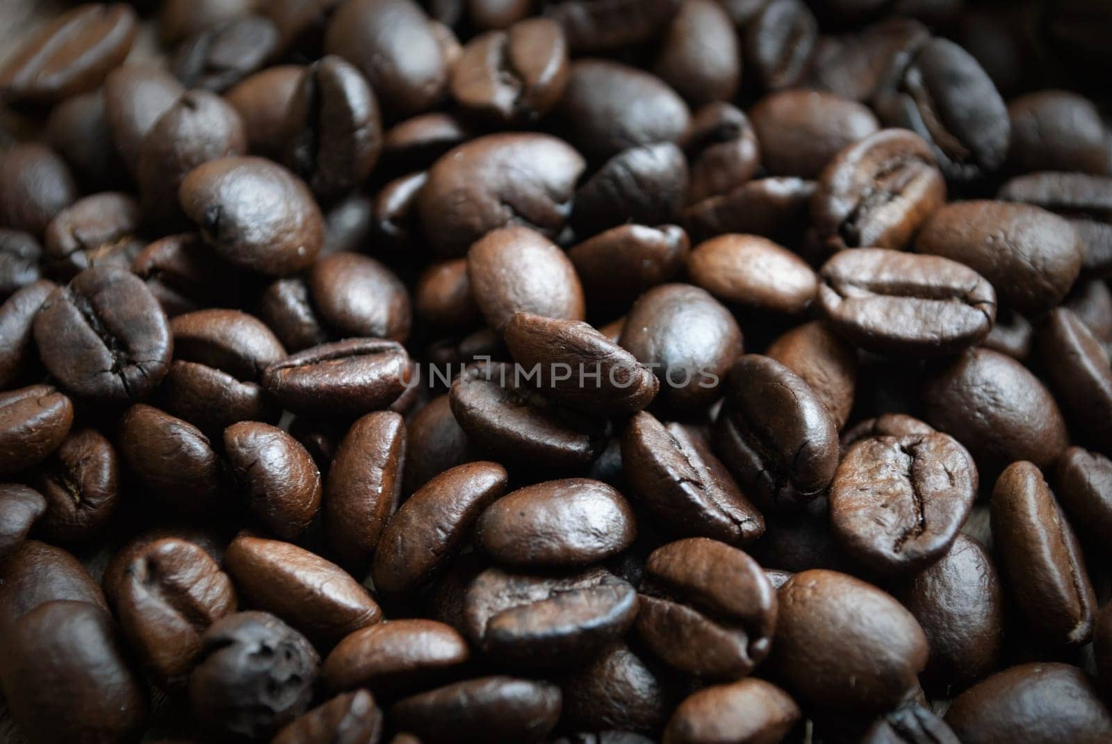 Closeup of coffee beans