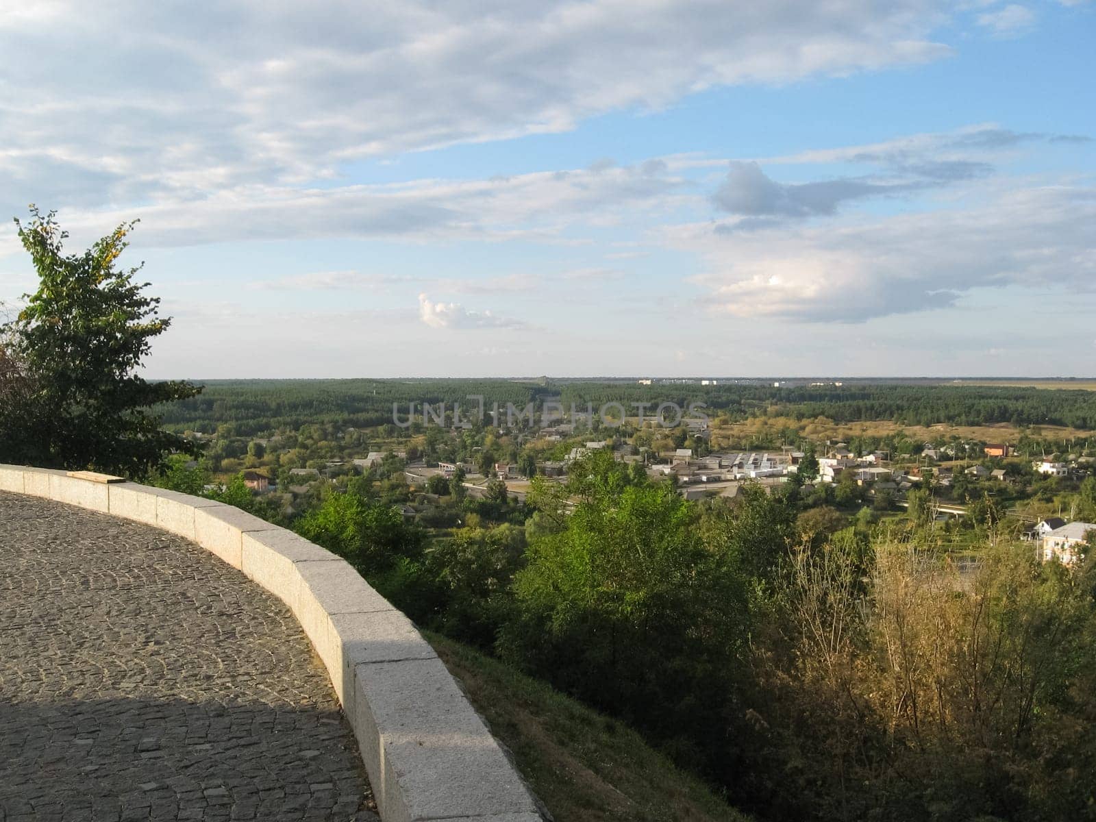 View from Chigirin Castle to the village below.
