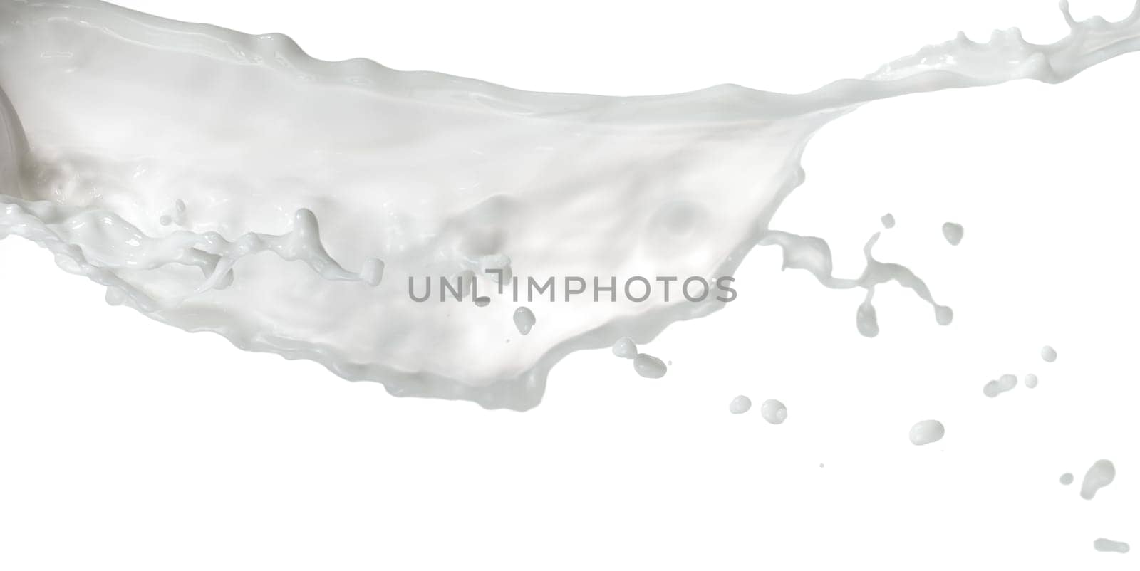 Milk splash on white background