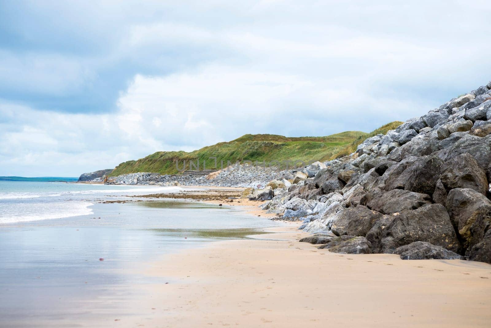 ballybunion beach beside the links golf course in county kerry ireland