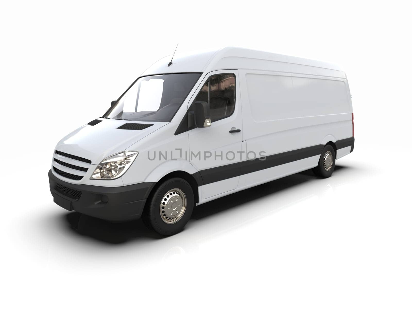 White Commercial Delivery Truck on a White Background isolated, Template Element Infographic, Postal Truck, Express, Fast Delivery, White Delivery Truck Icon, Transporting Service