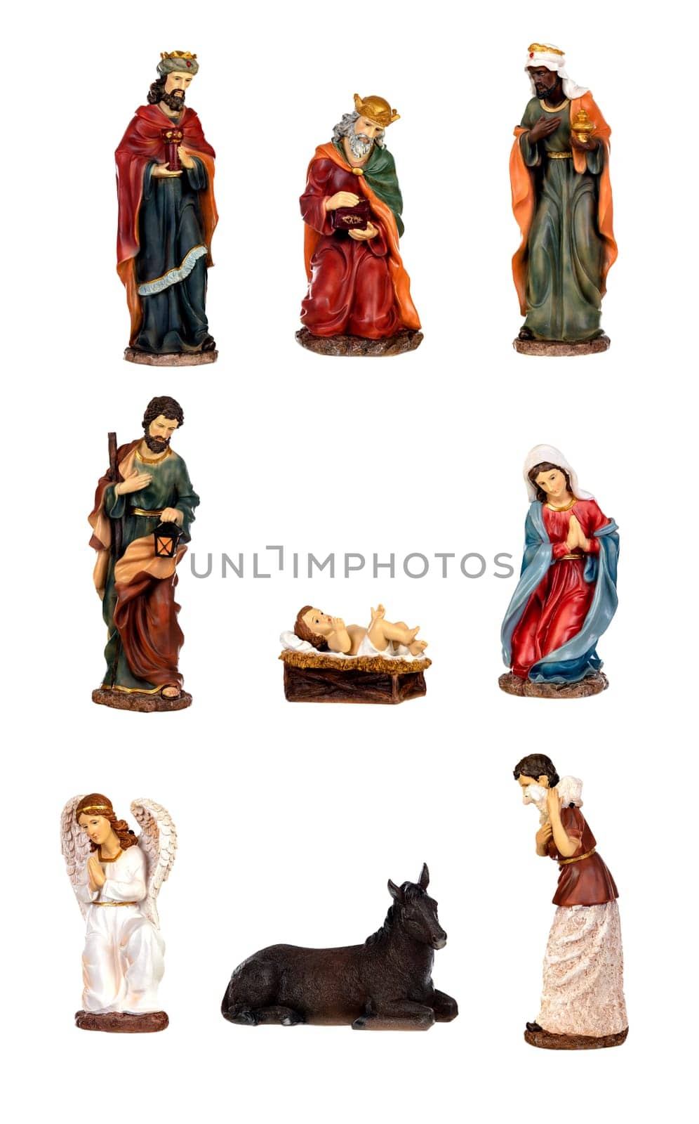 Image figures for the Nativity Portal isolated on a white background