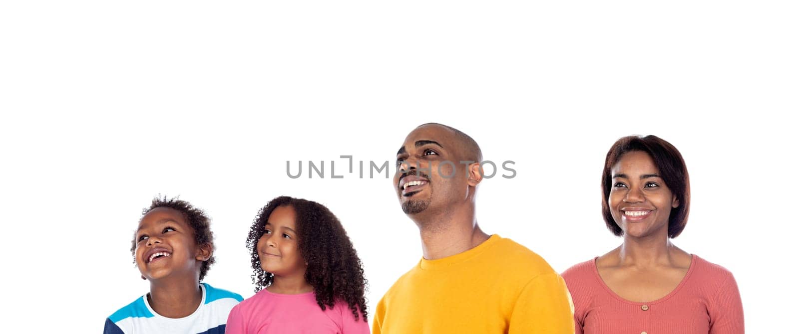 African family isolated on a white background