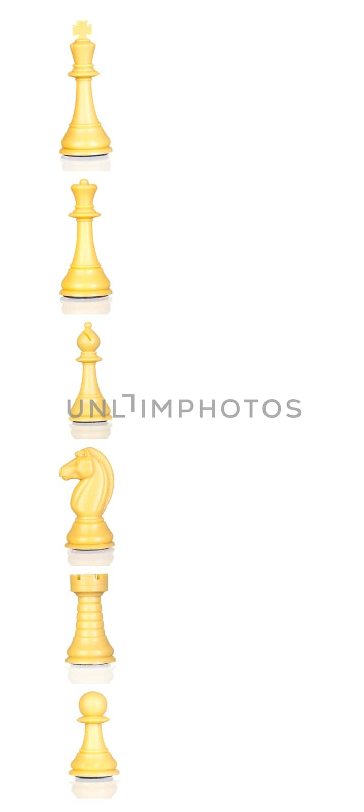Chess figures isolated on a white background