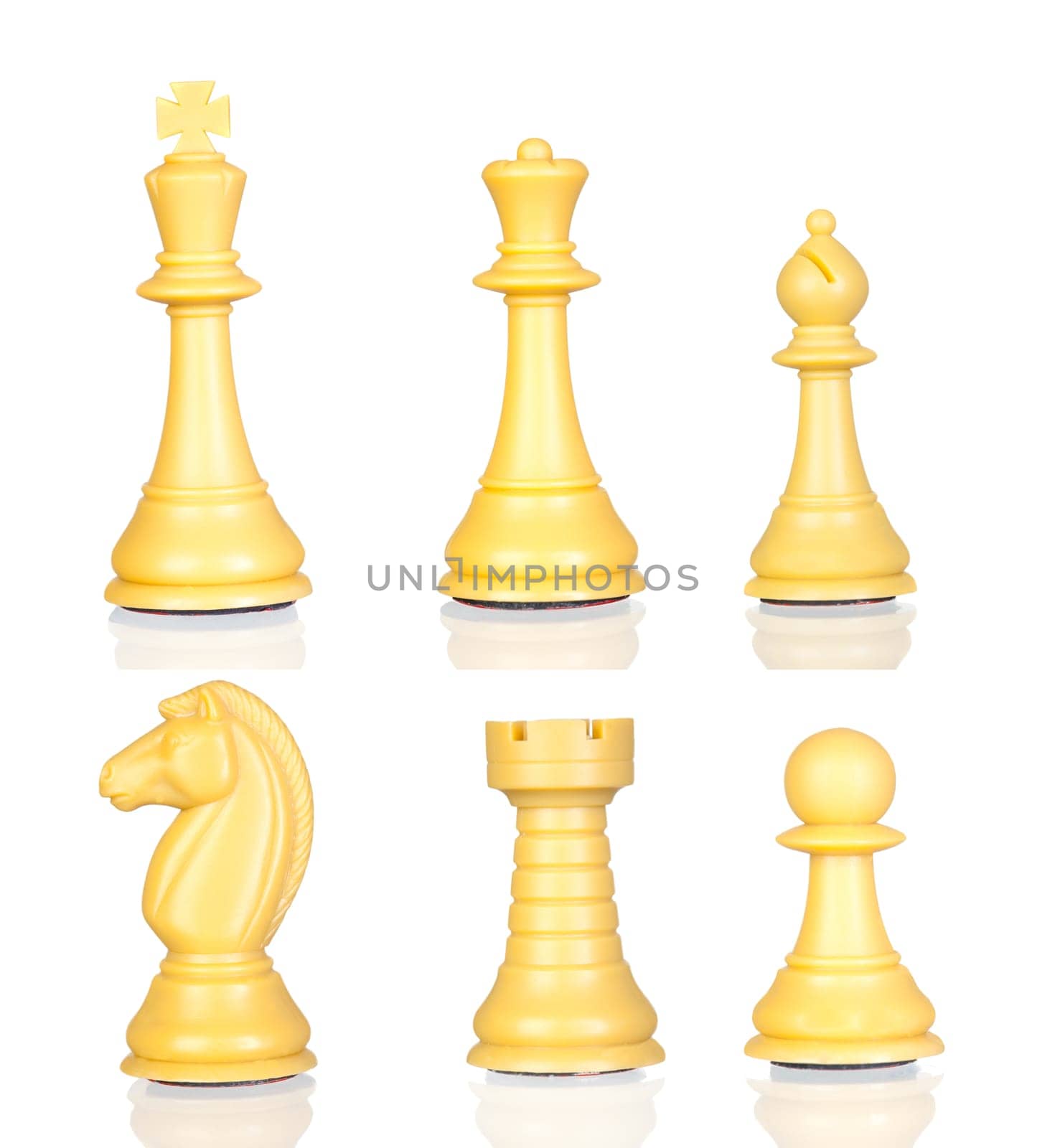 Chess figures isolated on a white background