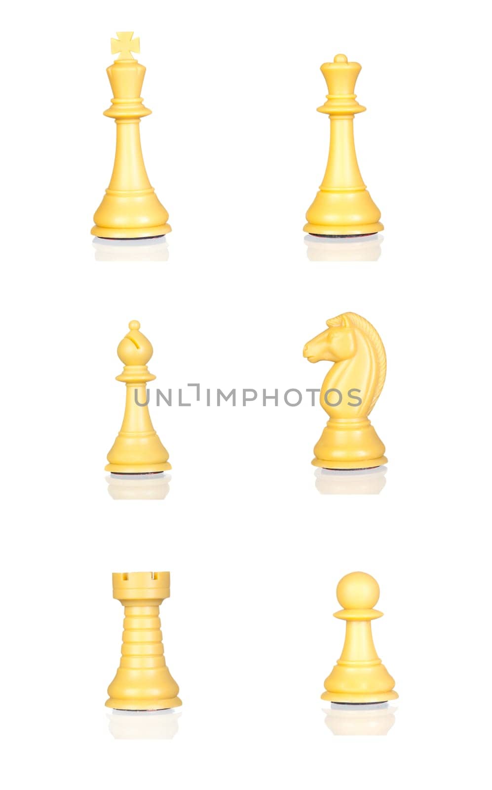 Chess figures isolated on a white background