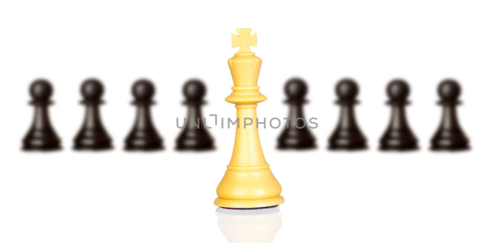 Chessmen isolated on a white background
