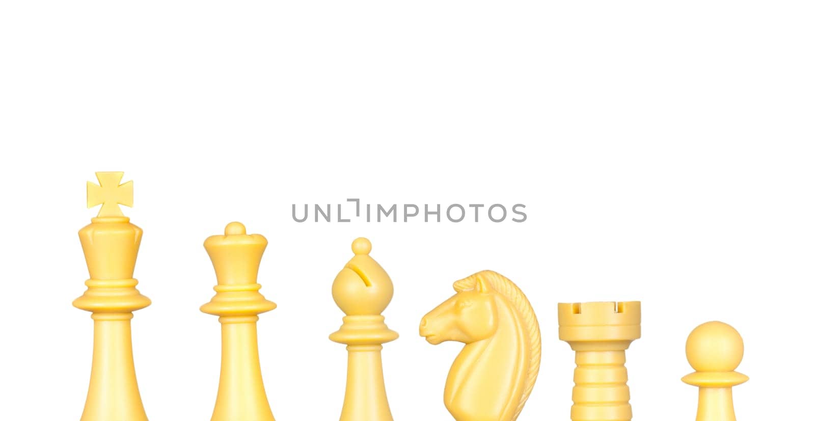 Chess figures isolated on a white background