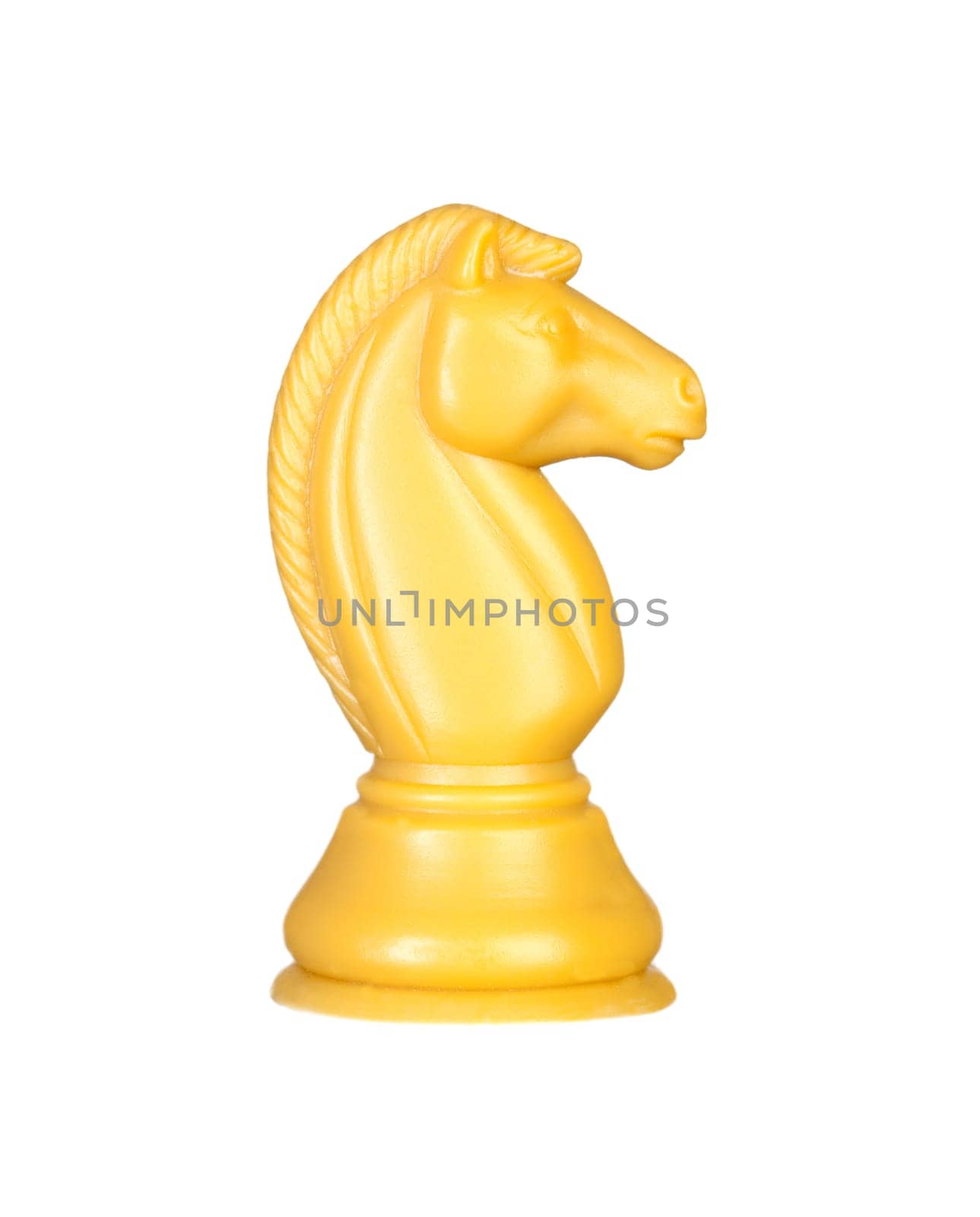 White chess piece isolated on white background