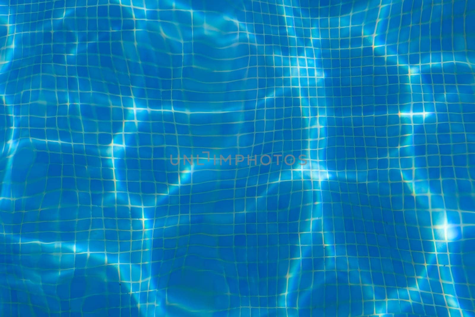 Clean water in a blue pool. Ready for the summer
