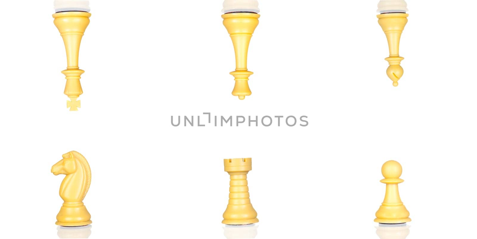 Chess figures isolated on a white background