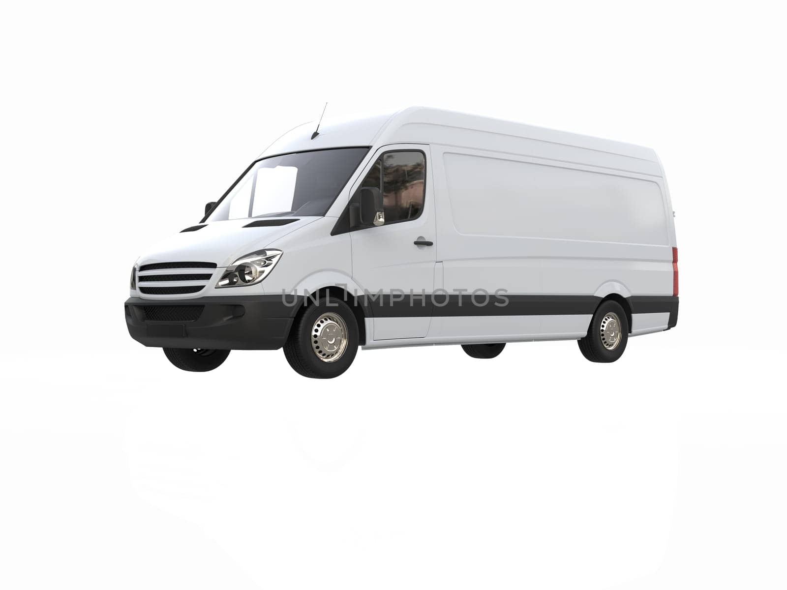 White Commercial Delivery Truck on a White Background isolated, Template Element Infographic, Postal Truck, Express, Fast Delivery, White Delivery Truck Icon, Transporting Service, Packages Shipment