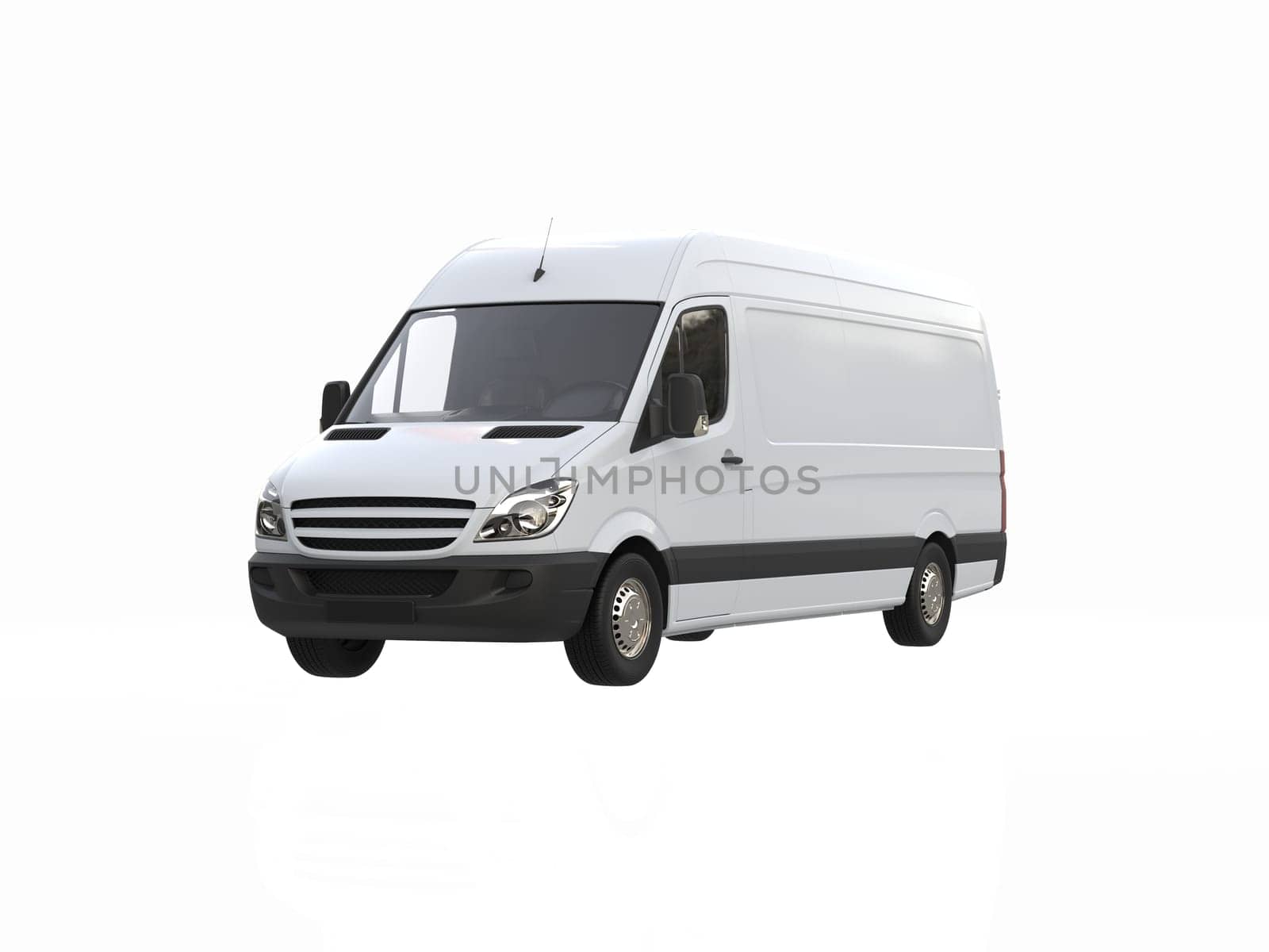 White Commercial Delivery Truck on a White Background isolated, Template Element Infographic, Postal Truck, Express, Fast Delivery, White Delivery Truck Icon, Transporting Service, Packages Shipment