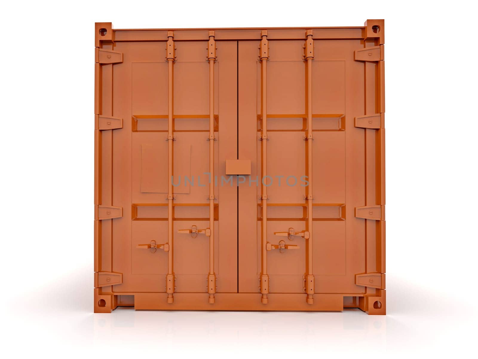 Red Shipping Cargo Container for Logistics and Transportation Isolated, Cargo Box from Ship, Delivery, Shipping Freight Transportation of Merchandise, for Storage, Export and Import Goods Product