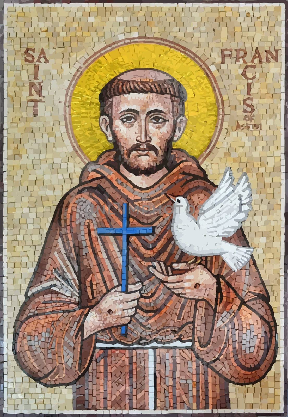 saint francis of assisi holy illustration  catholicism