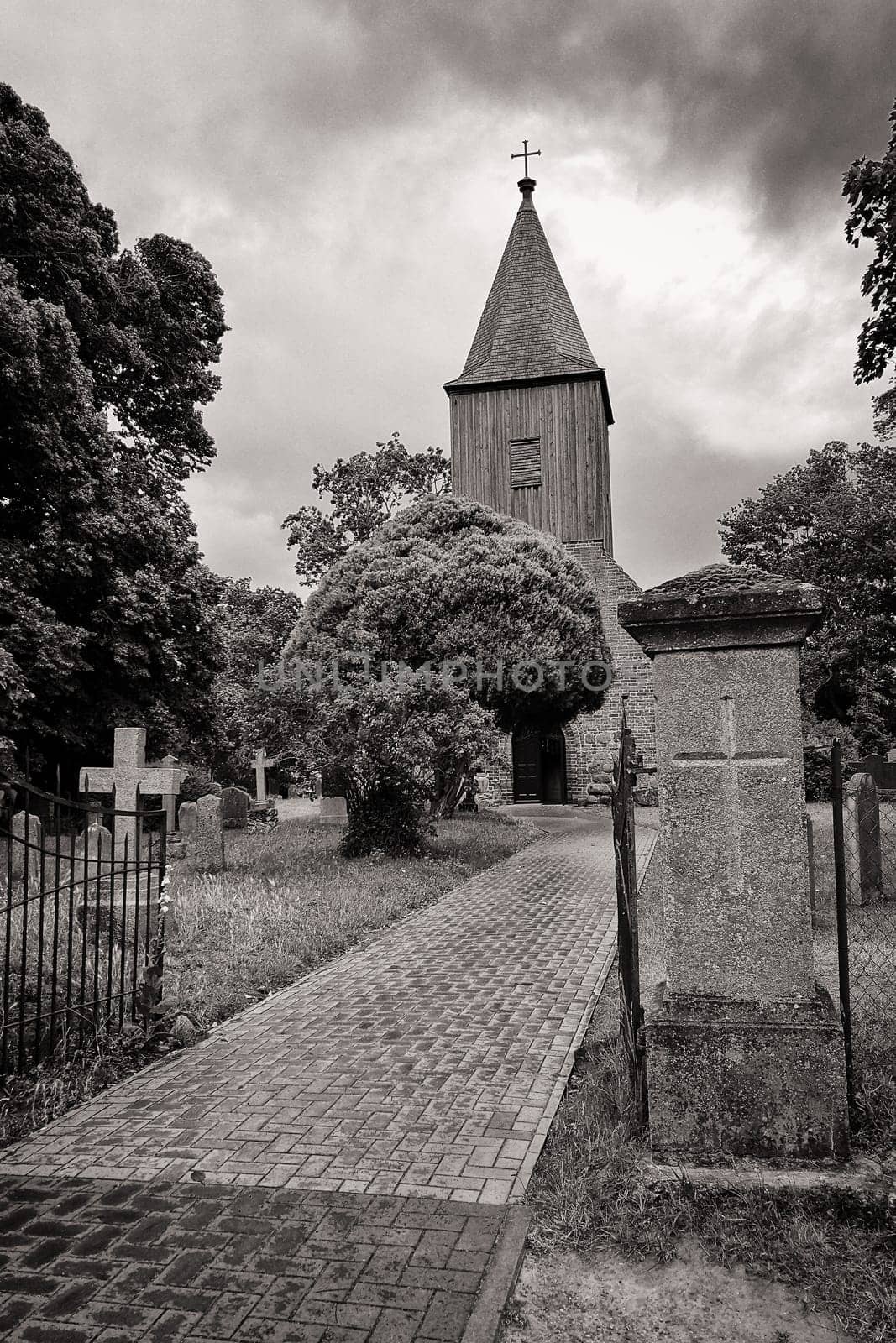 old village church in Groß Zicker, Ruegen island, Germany