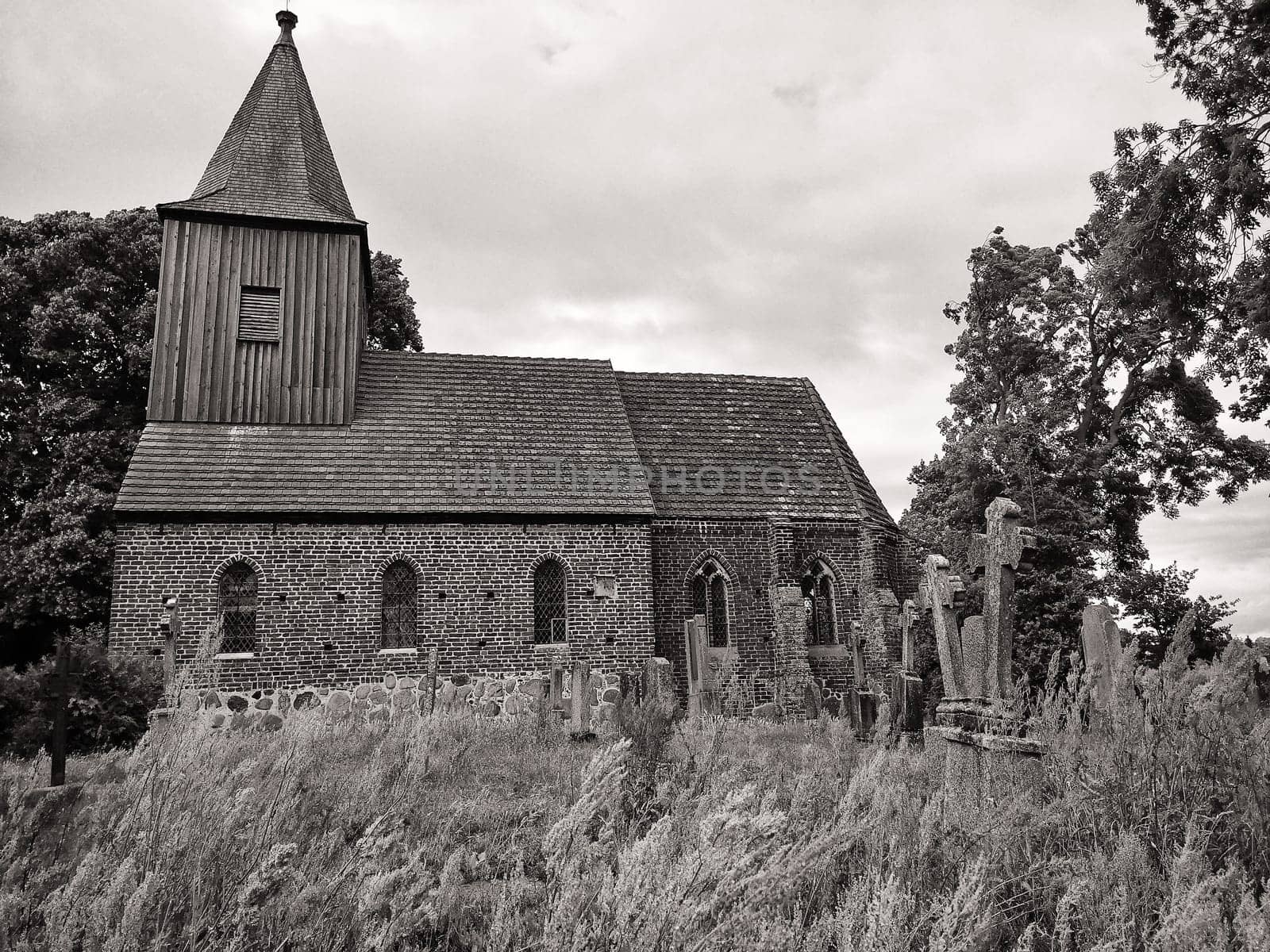 old village church in Groß Zicker, Ruegen island, Germany
