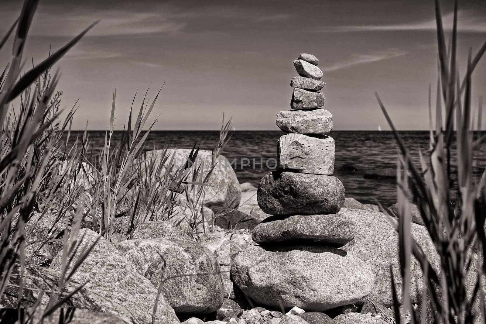 Baltic coast near Lobbe, Mönchgut, Ruegen island
