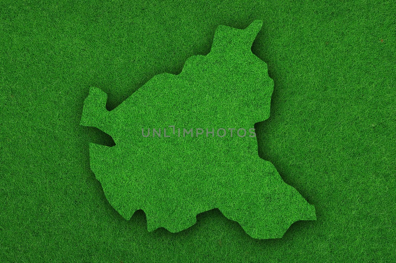 Map of Hamburg on green felt