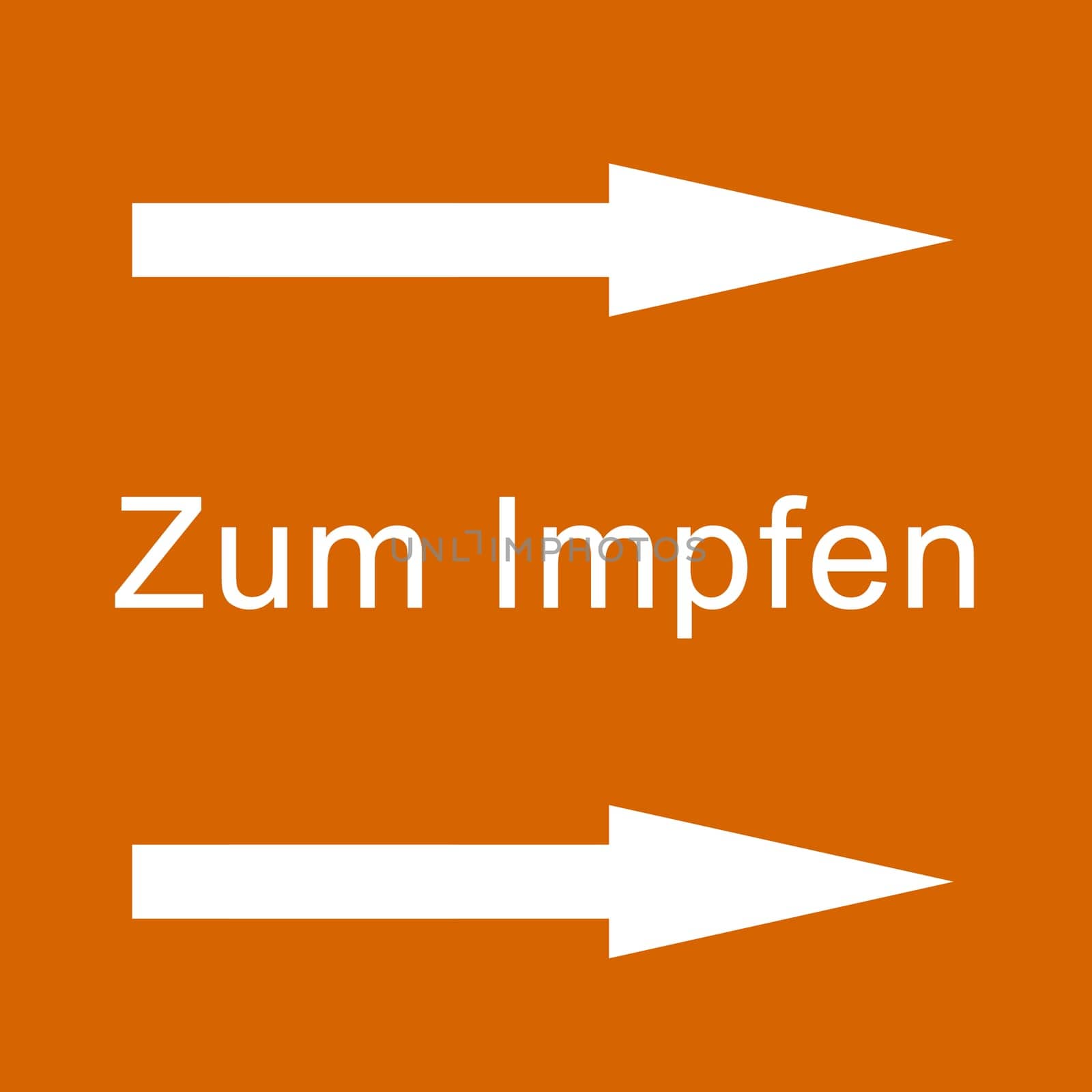 to vaccination center - symbol illustration