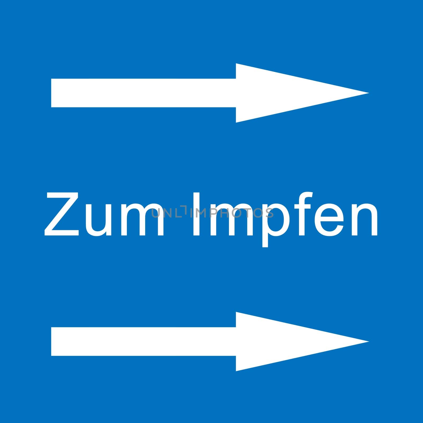 to vaccination center - symbol illustration
