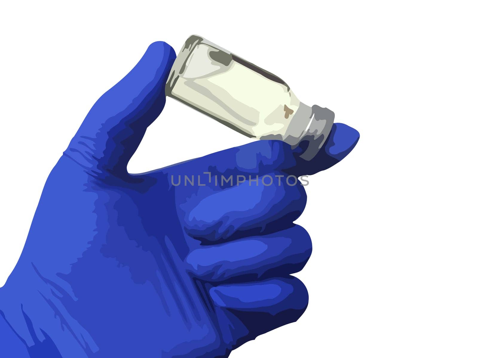 coronavirus vaccine dose gloves protection illustration