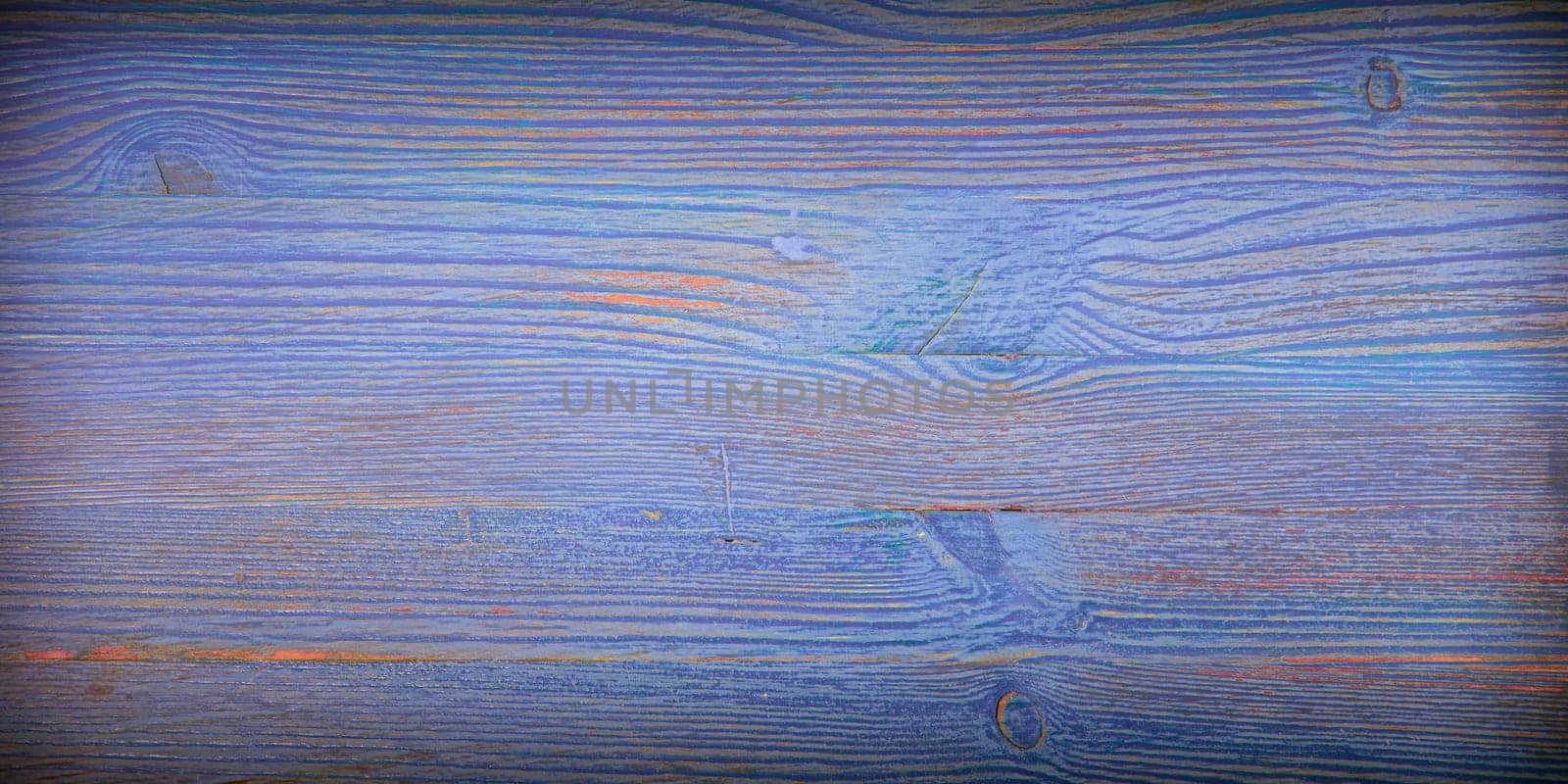 Old wooden background with horizontal blue boards. layout, space for text and logo.
