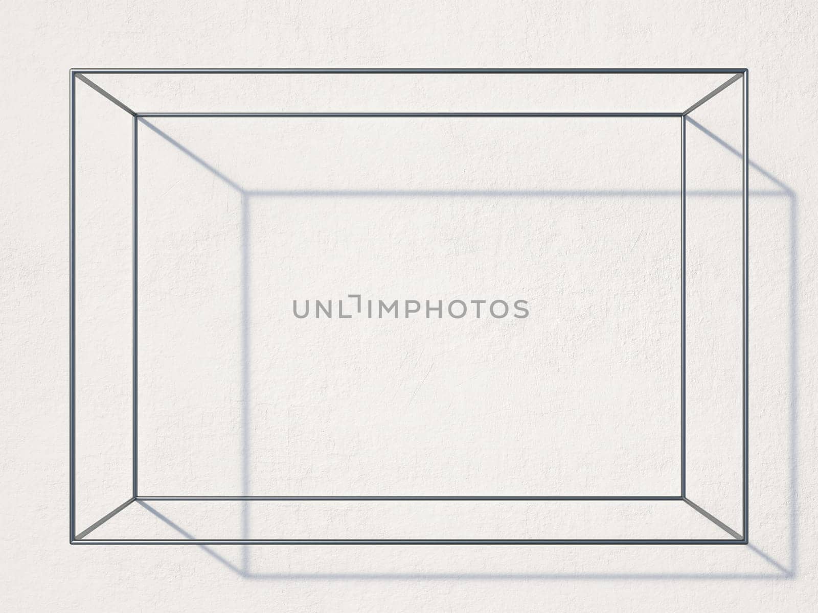 Big rectangular shaped wall rack 3D render illustration isolated on white background