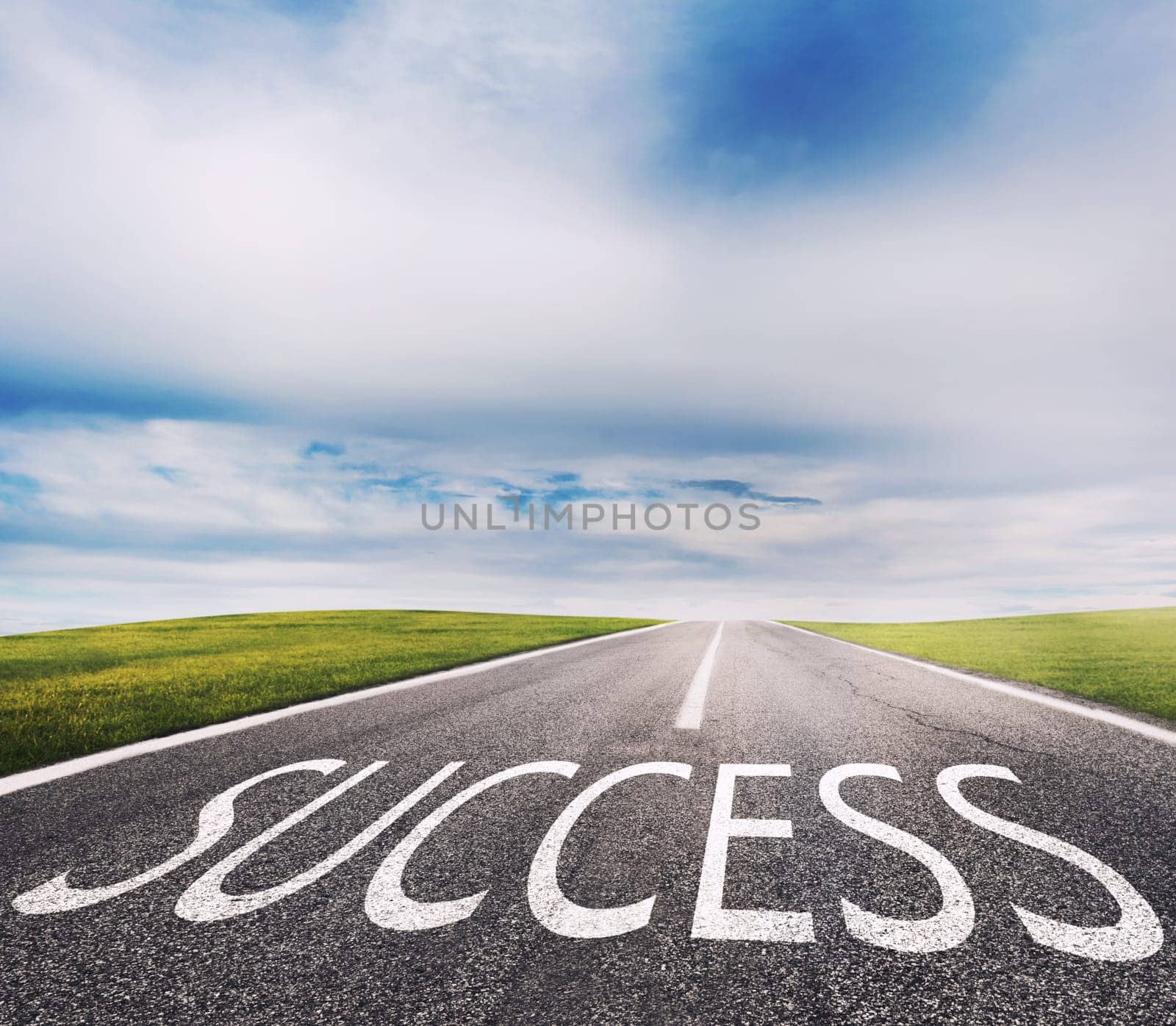 The big way of success. Concept of successful and company startup