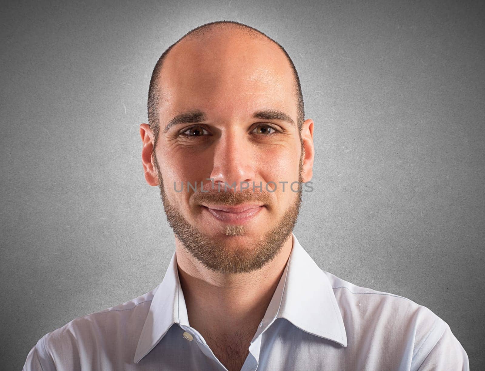 Portrait of businessman smiling serene and positive