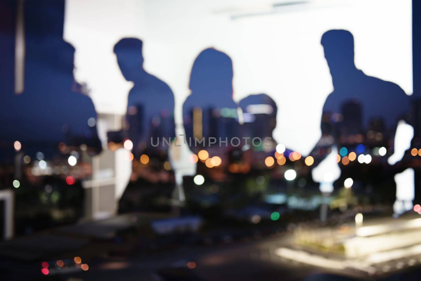 Group of business partner in office looking for the future. Concept of corporate and startup