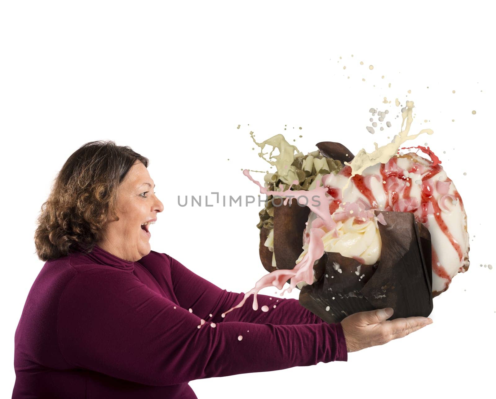 Woman entranced by the sight of sweets