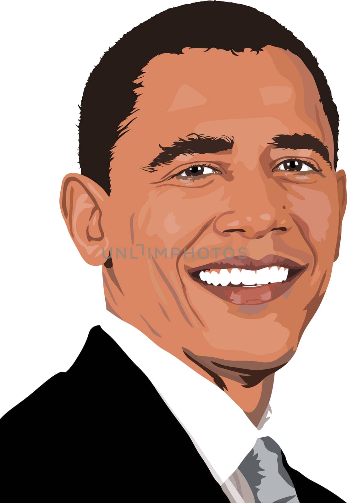 Barack Obama expression president politics editorial illustration
