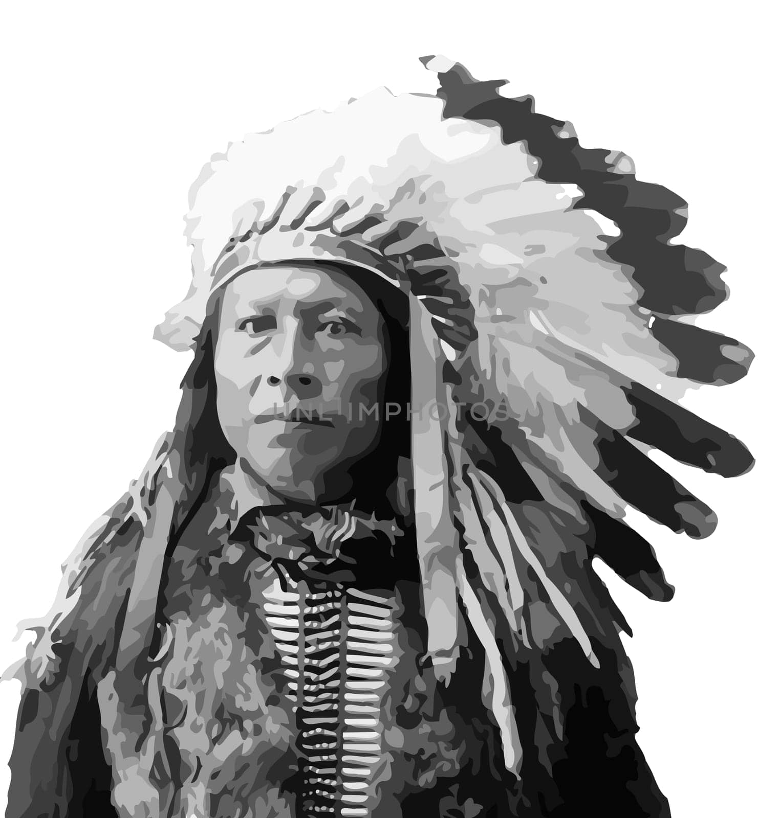 great spirit native americans male  illustration