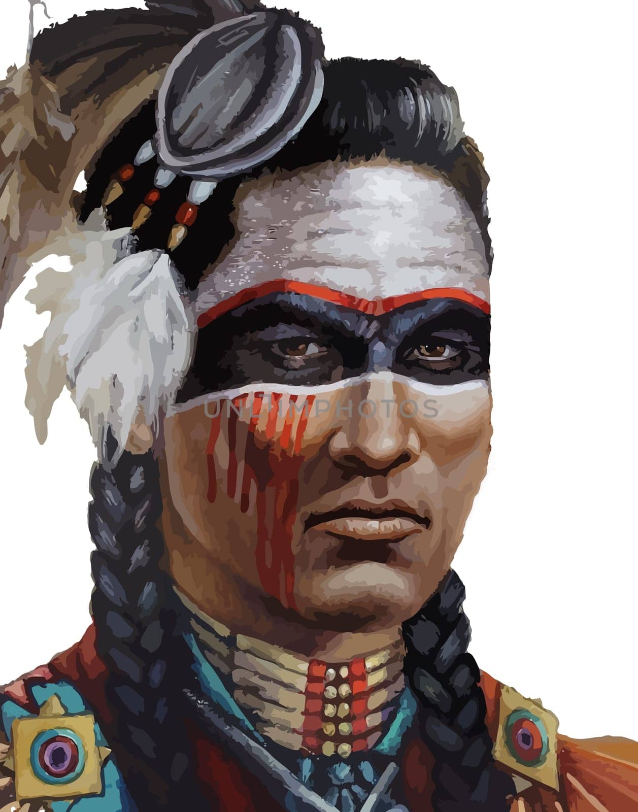 great spirit native americans male  illustration