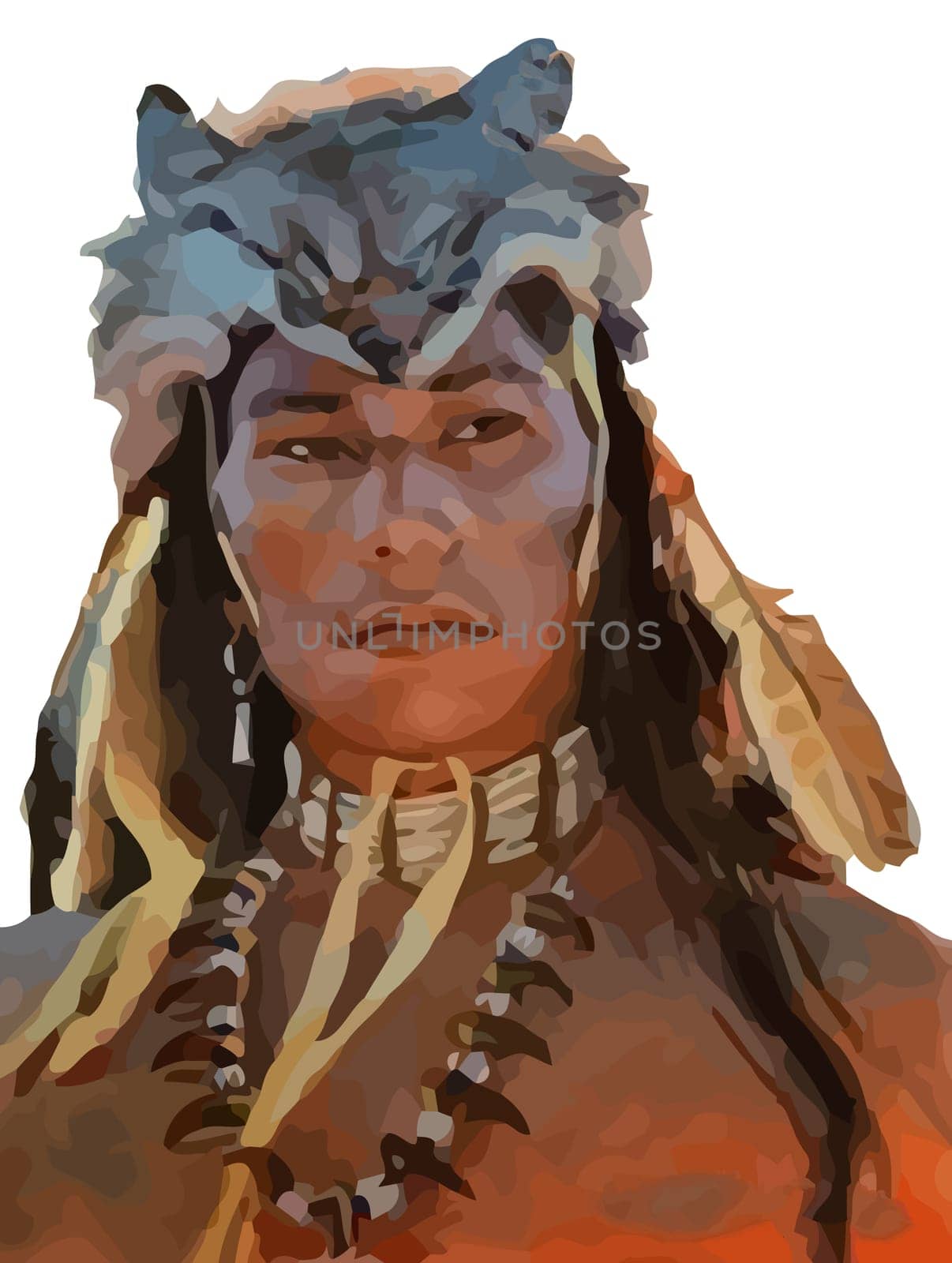 great spirit native americans male  illustration