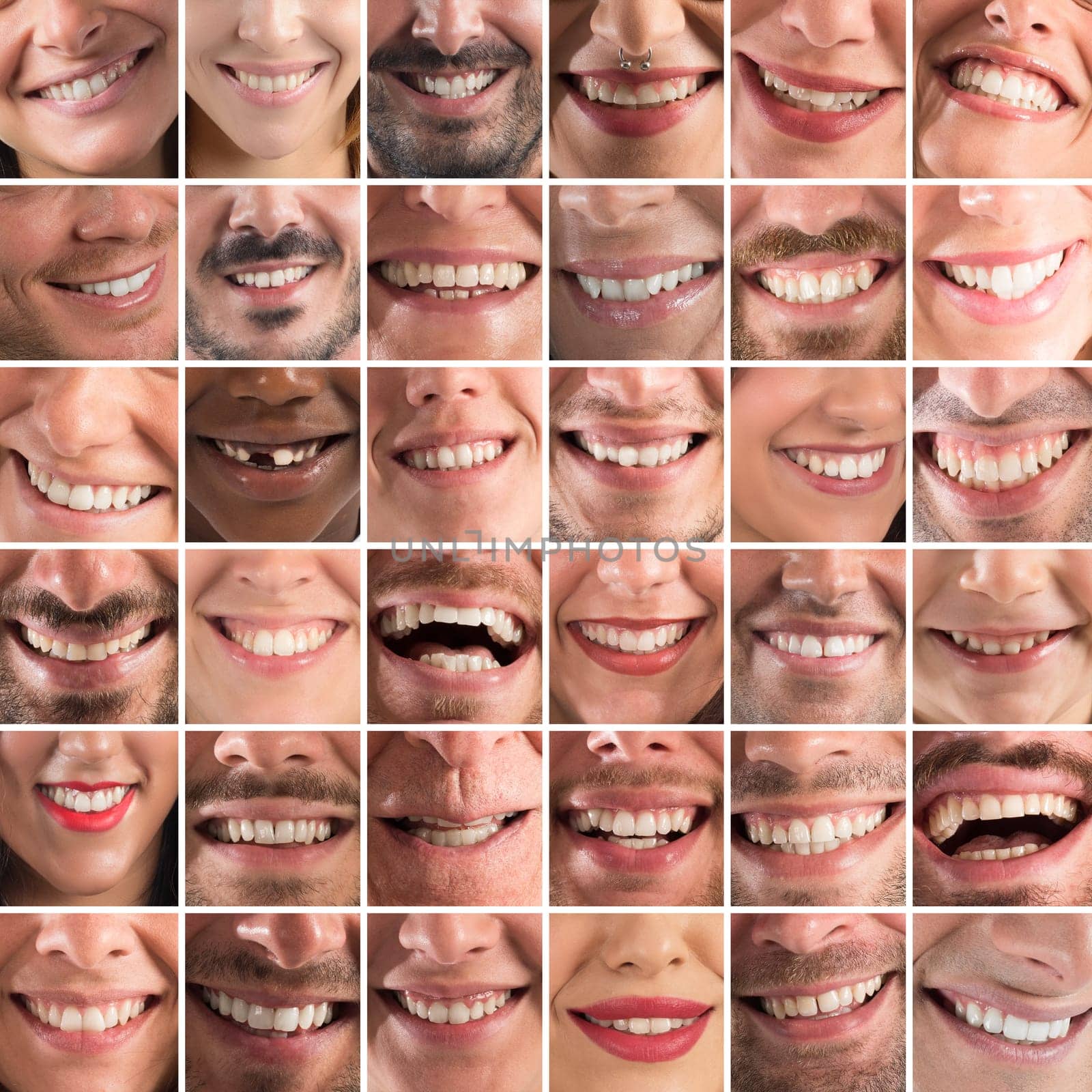 Collage of smiles of men women and children