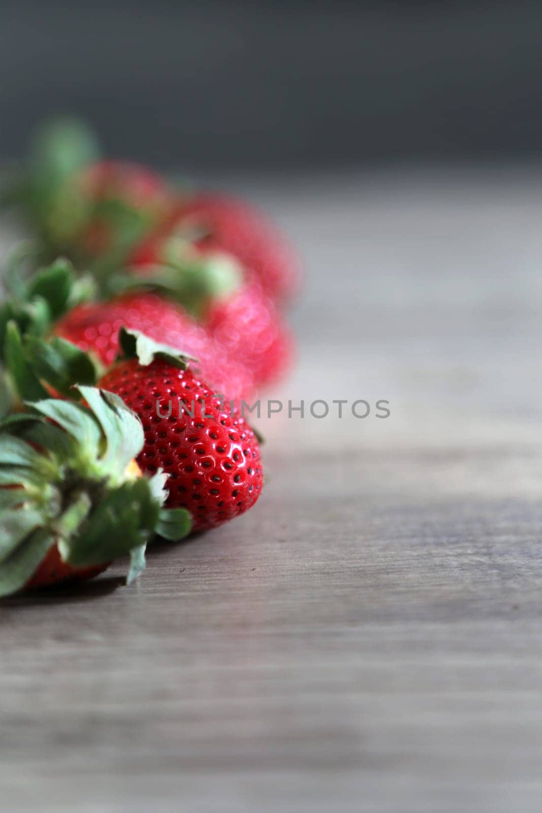 a Harmonic set of fresh strawberries