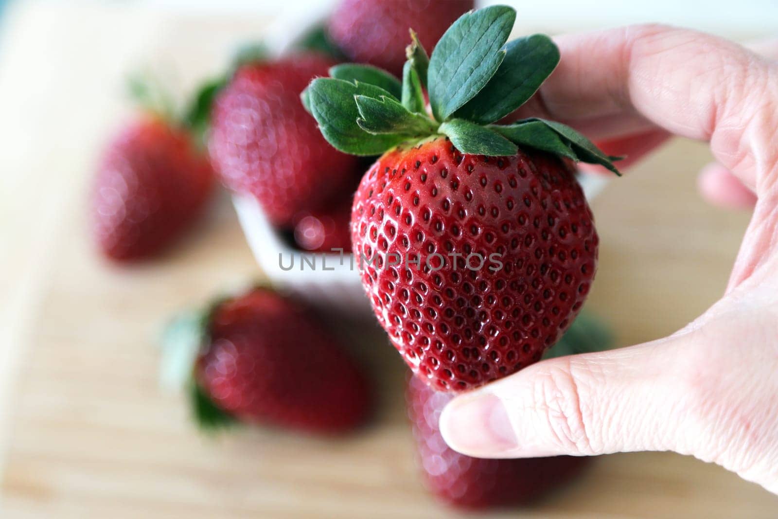 a Harmonic set of fresh strawberries