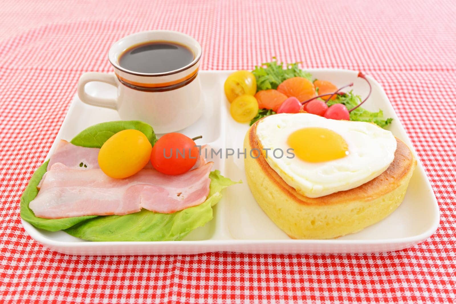 a dish prepared with delicious fried eggs