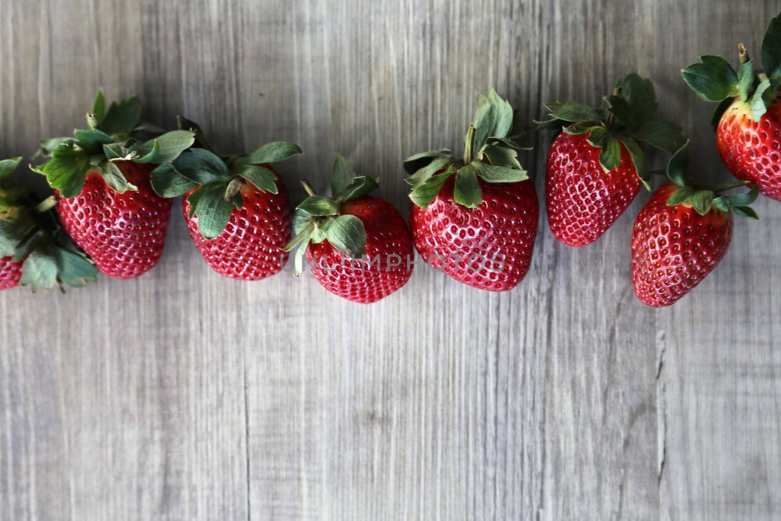 a Harmonic set of fresh strawberries