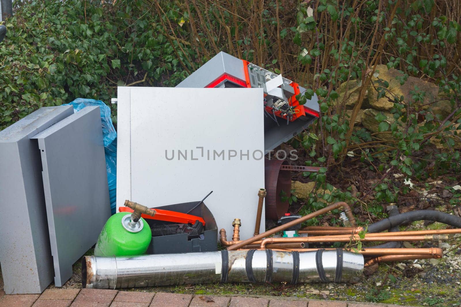 Modernization of the heating system. Concept renovate energy efficiency and energy saving regulation EnEV