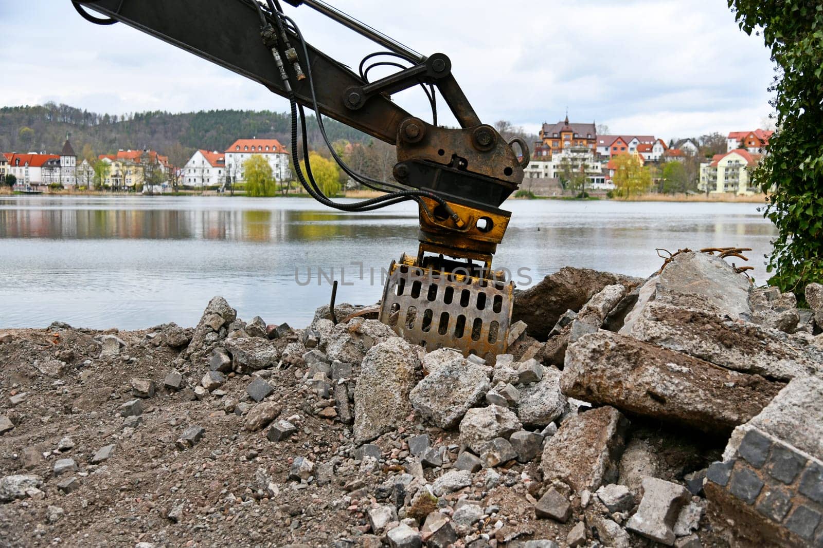 Dredging by the lake