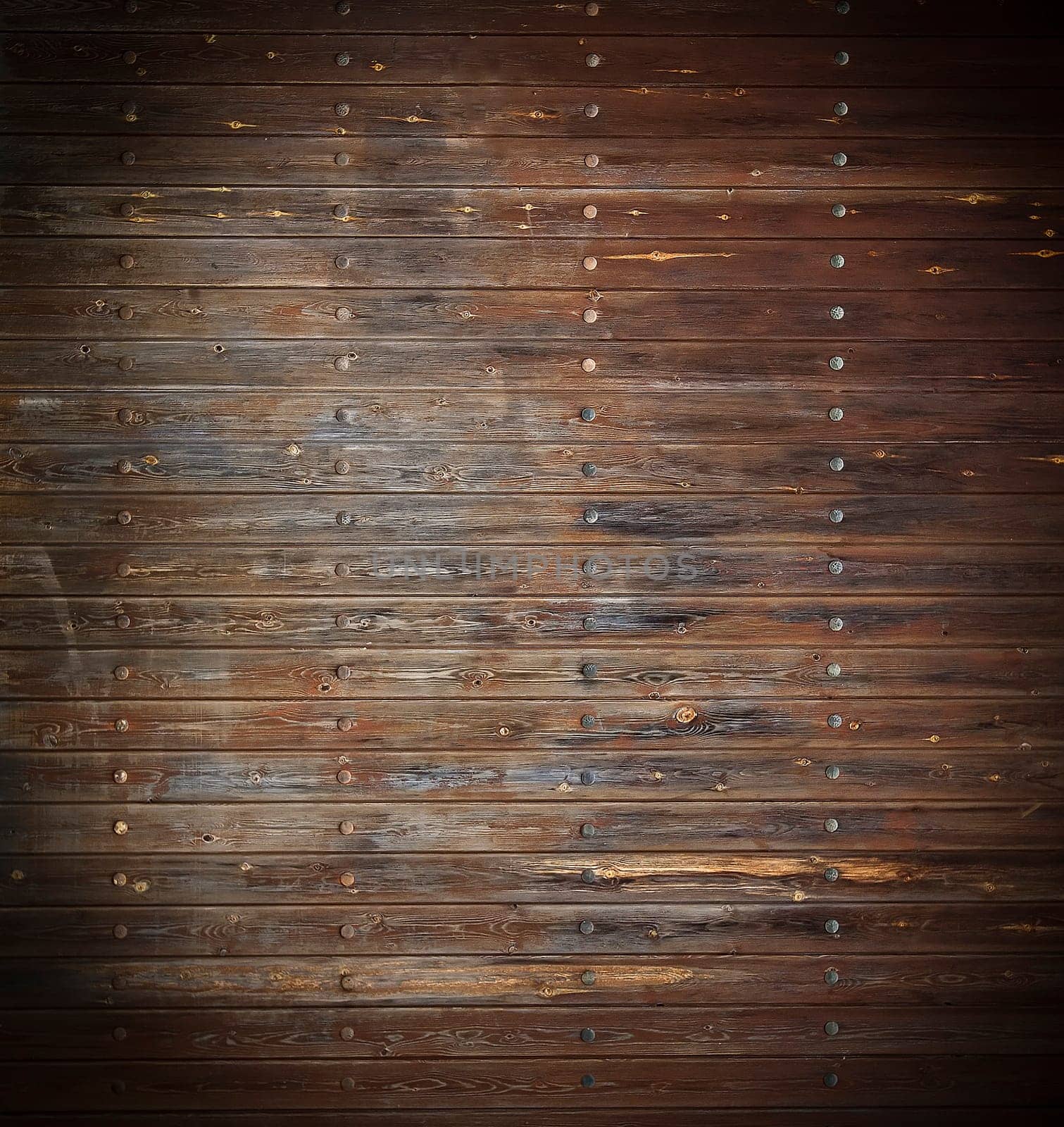 The old ancient wooden texture in Spain. Selective focus