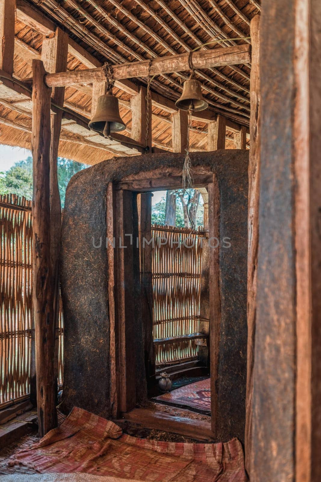 very old ancient UNESCO Ura Kidane Mehret Church, monastery from 14th century. Zeghe Peninsula in Lake Tana. near bahir Dar, Ethiopia