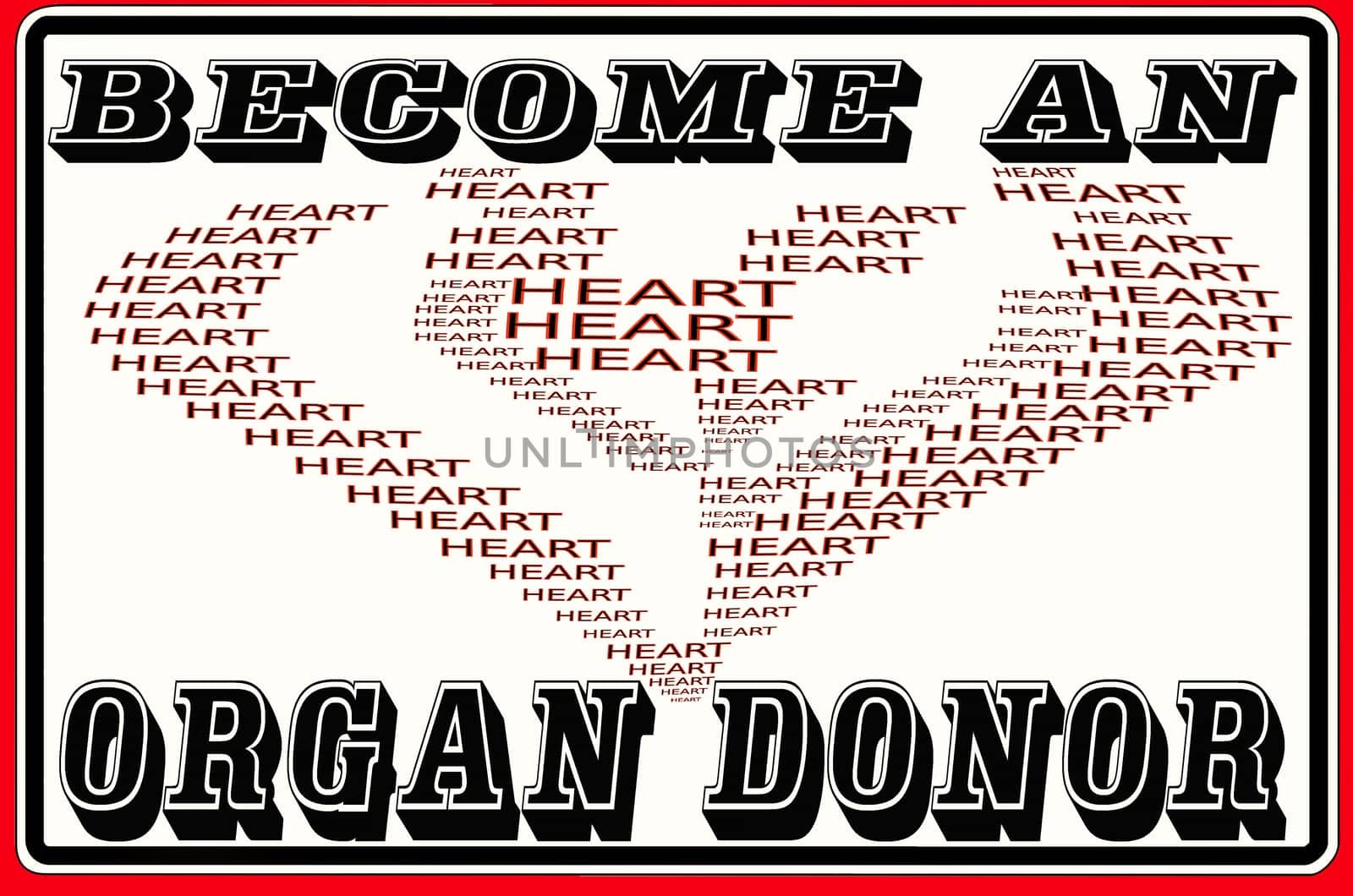 Sign with inscription,Become organ donor.