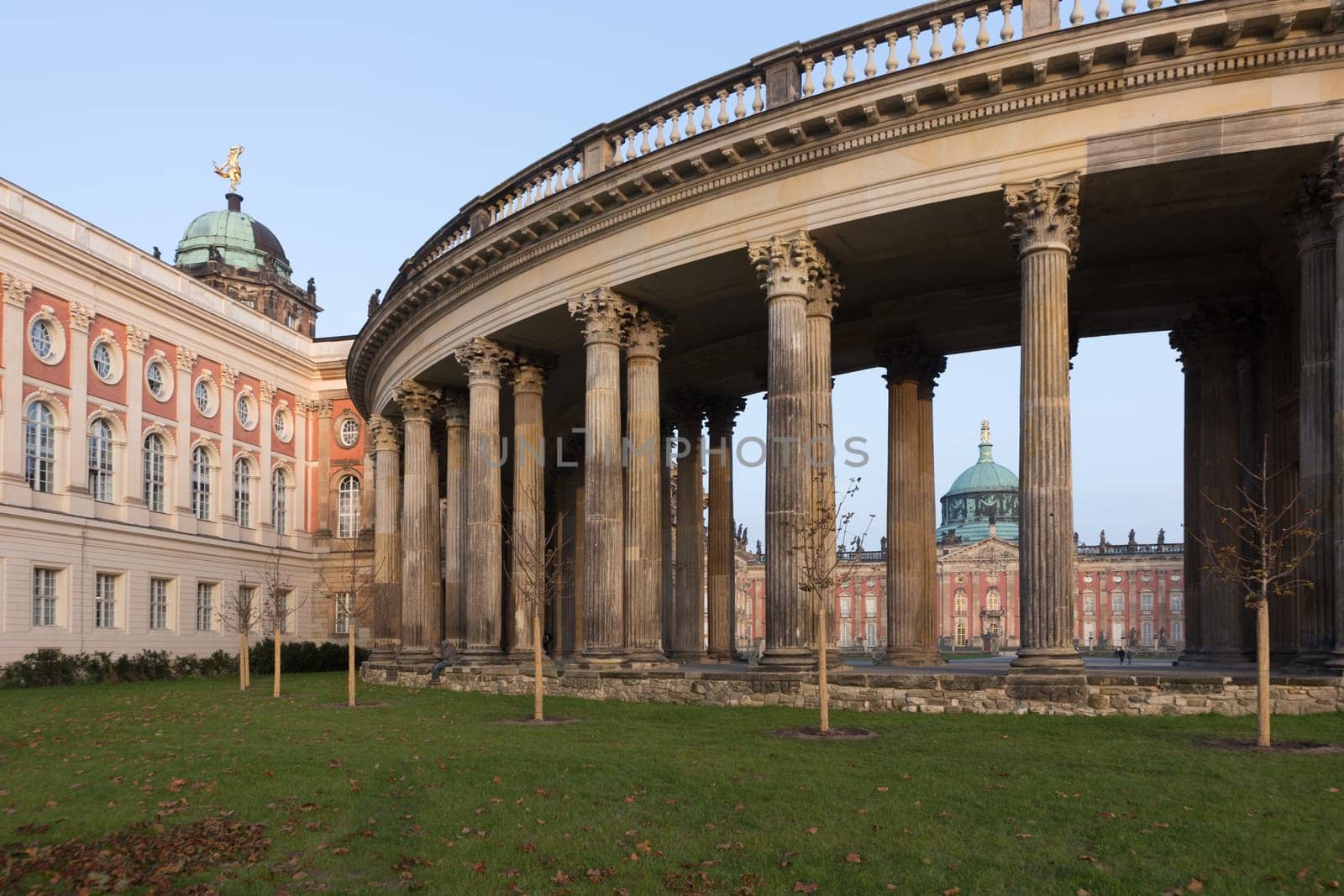 One half of the colonnade at the Communes in Potsdam