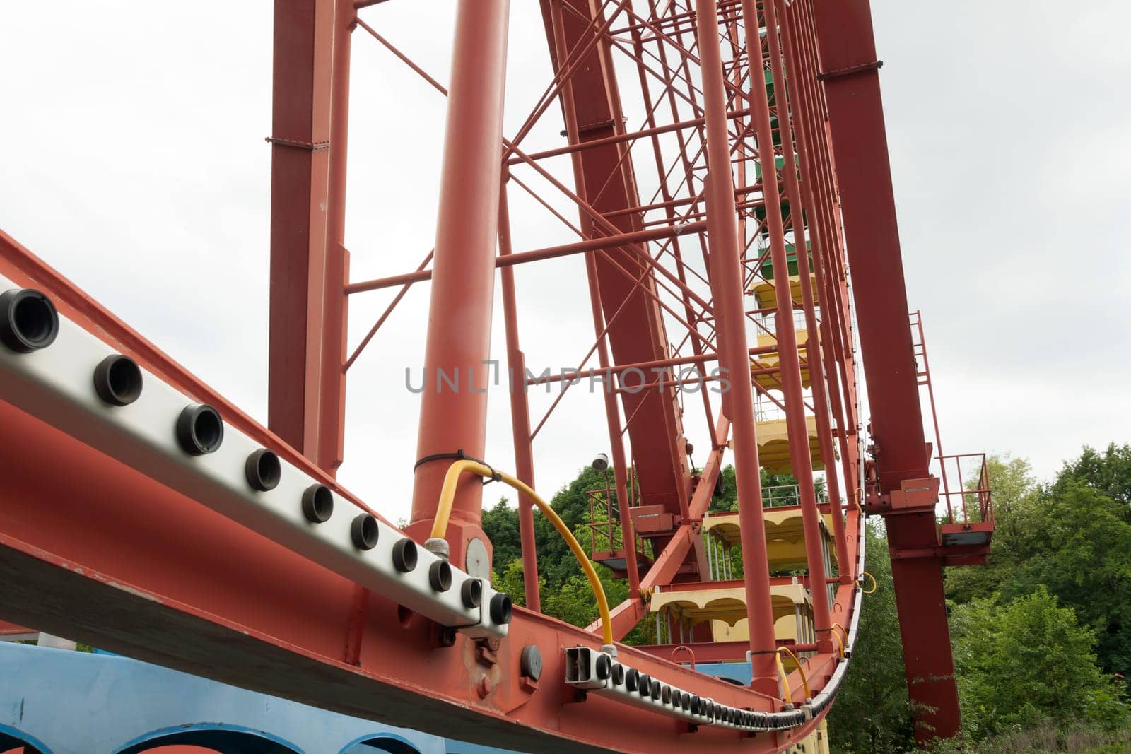Lower edge of an abandoned Ferris wheel