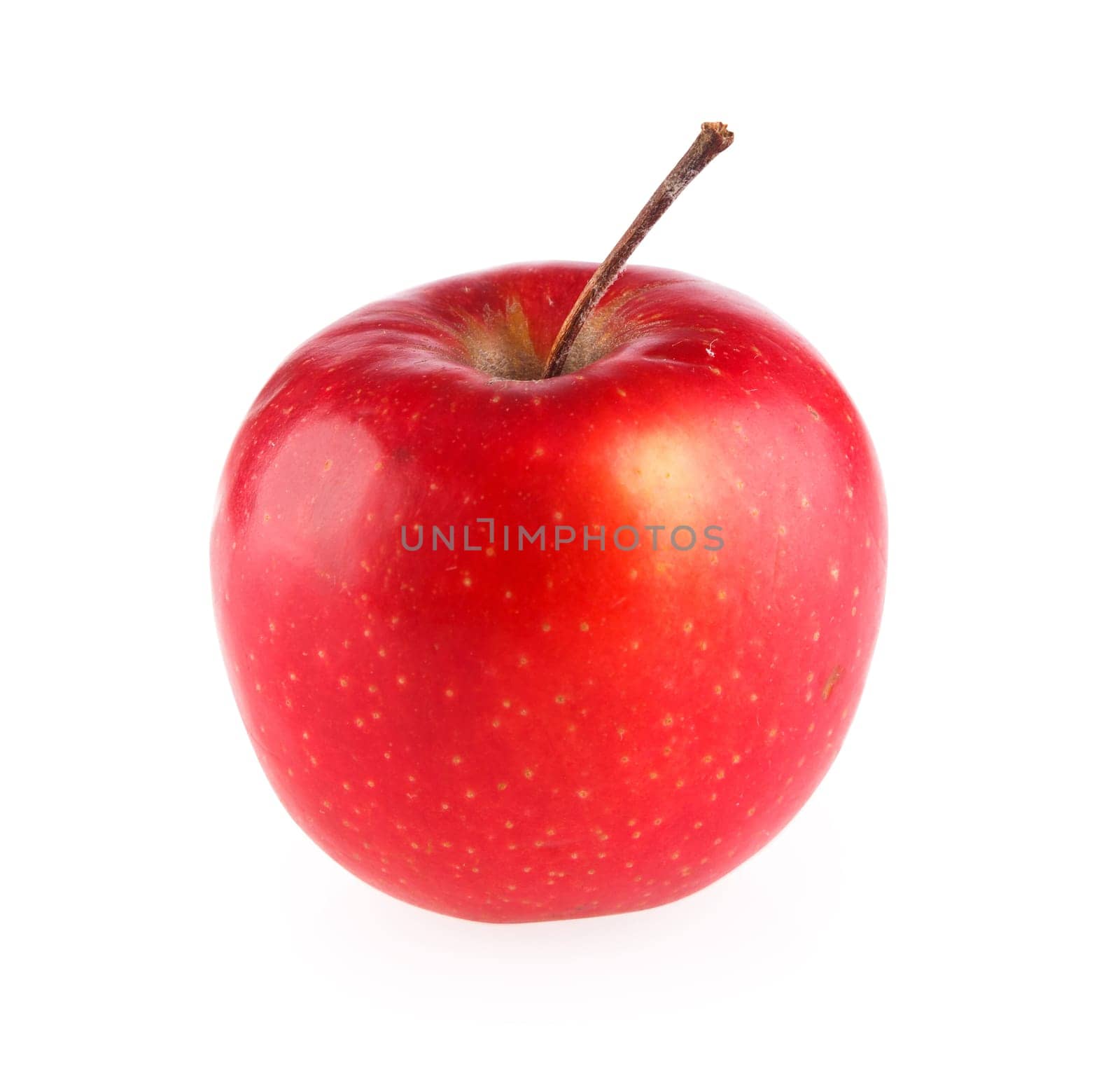 ripe red apple isolated on white