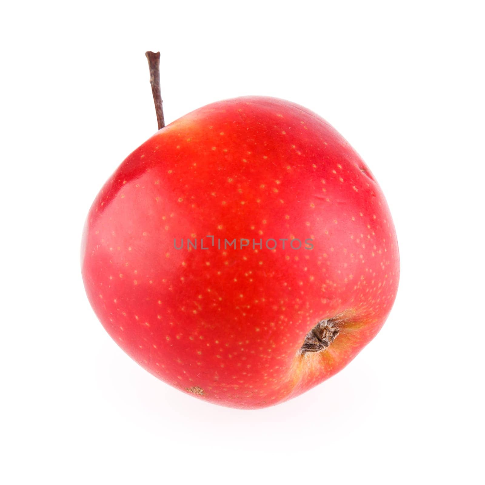 ripe red apple isolated on white
